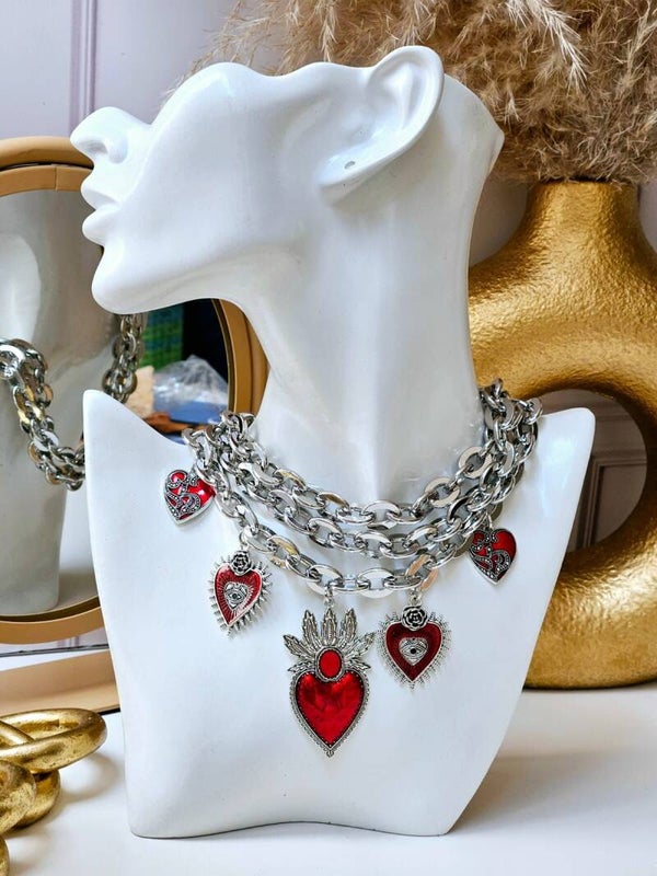 COLLAR MILAGRITOS ROJO