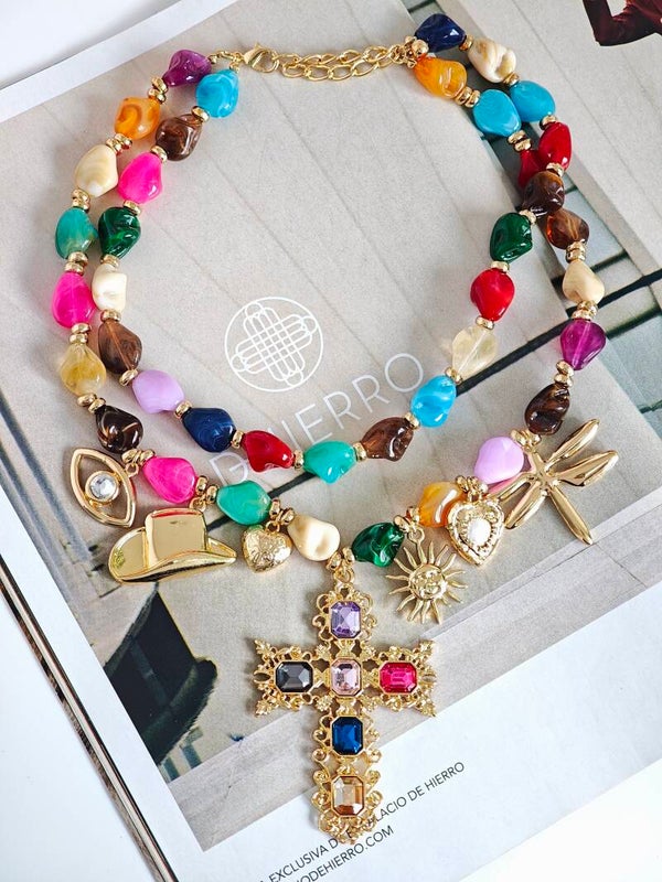 Collar cruz colores
