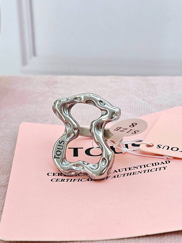 Anillo tous plateado