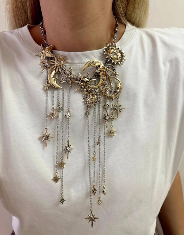 Collar lunas y estrellas vintage
