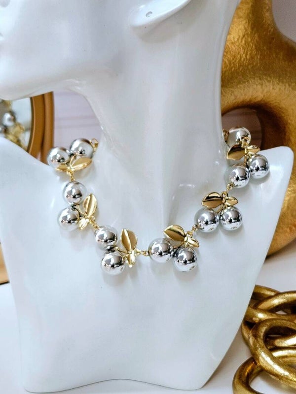 COLLAR BITONO CEREZAS