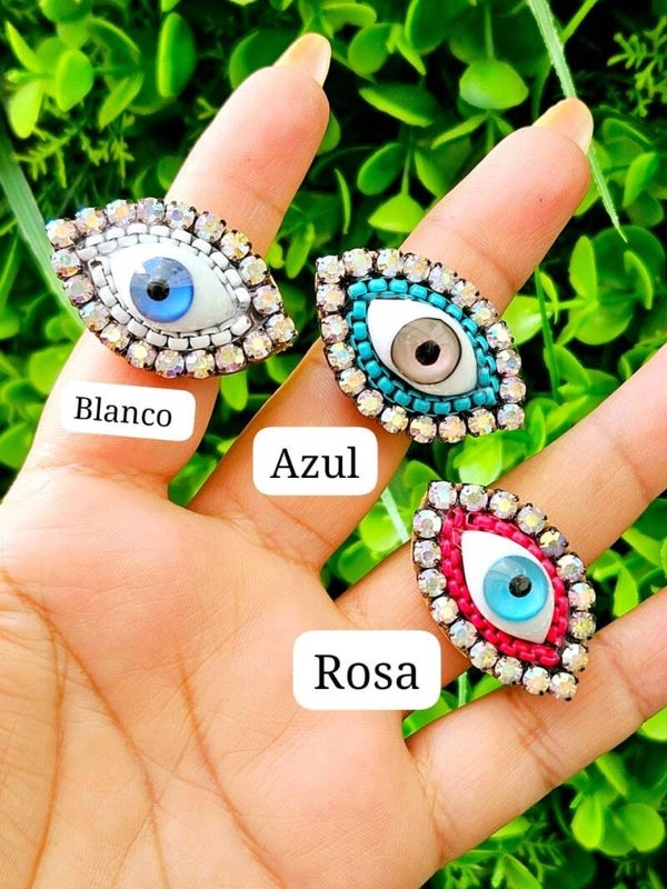 Anillo ojo turco real y brillo