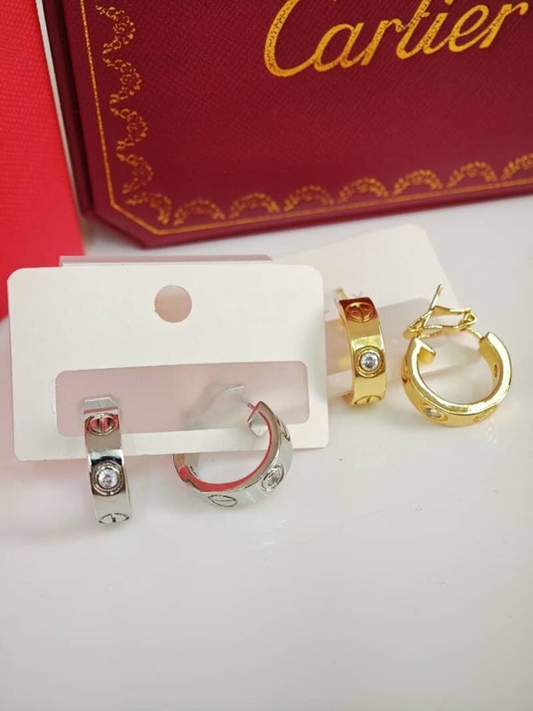 Arracada Cartier (eligue el color) plata o dorado