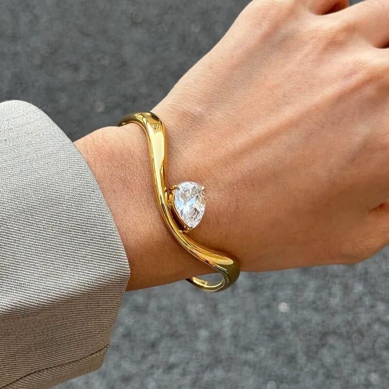 Brazalete piedra blanca