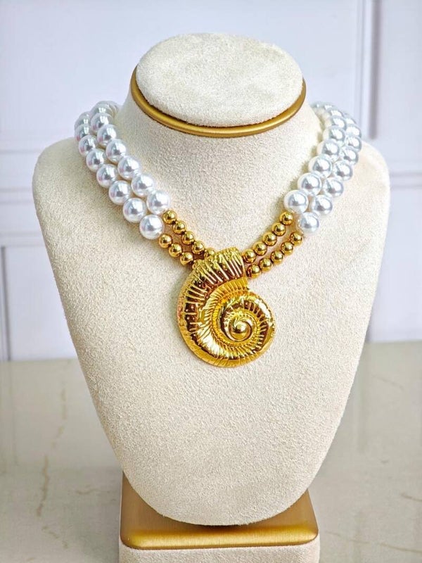 Collar Perla y concha