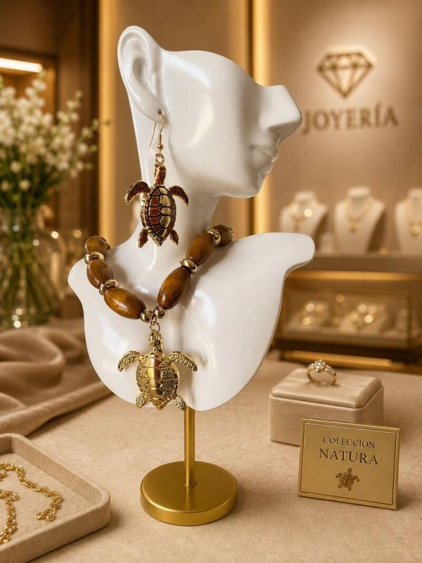 Collar tortuga y piedra