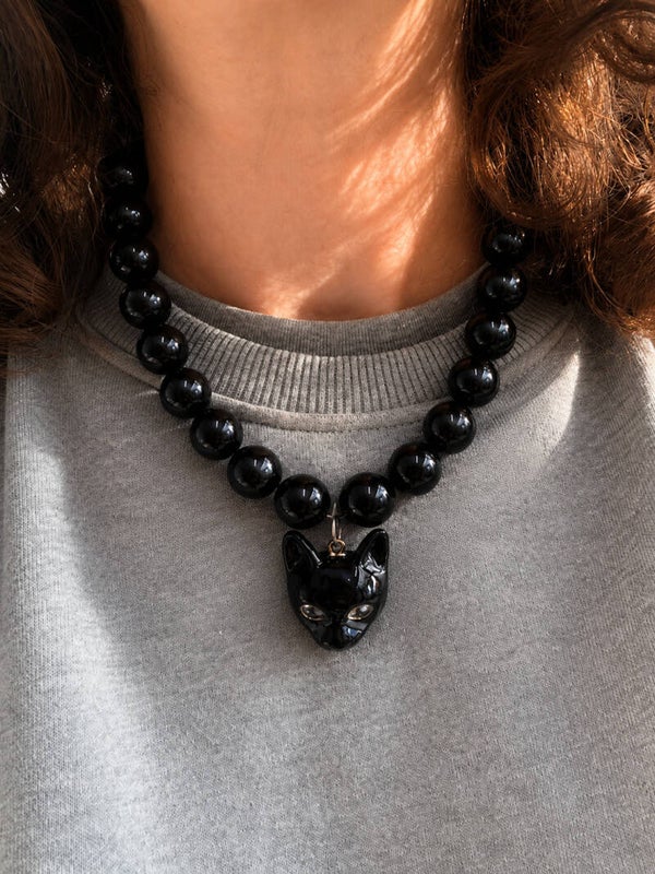 Collar gatos negro