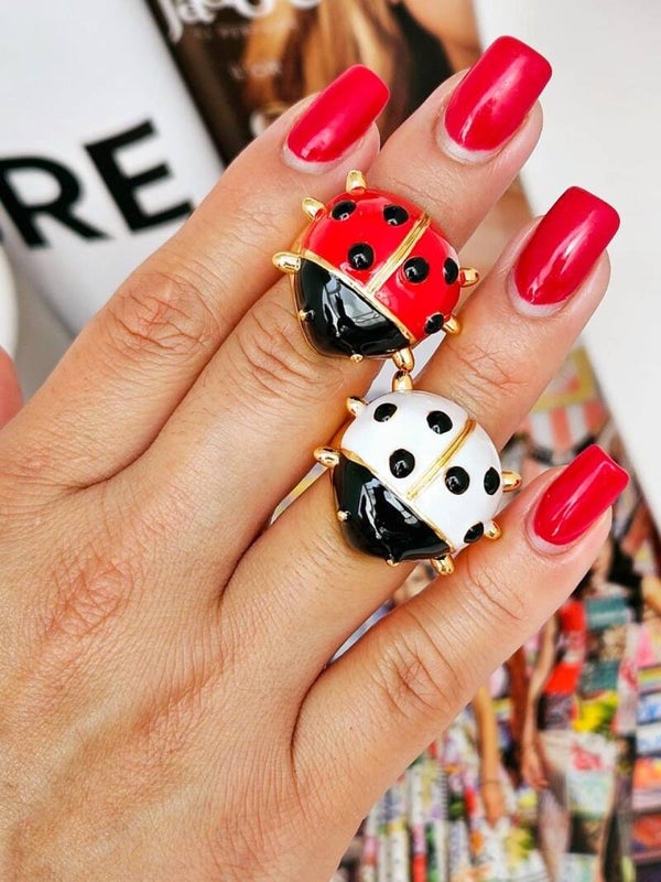 Anillo maxi catarina rojo