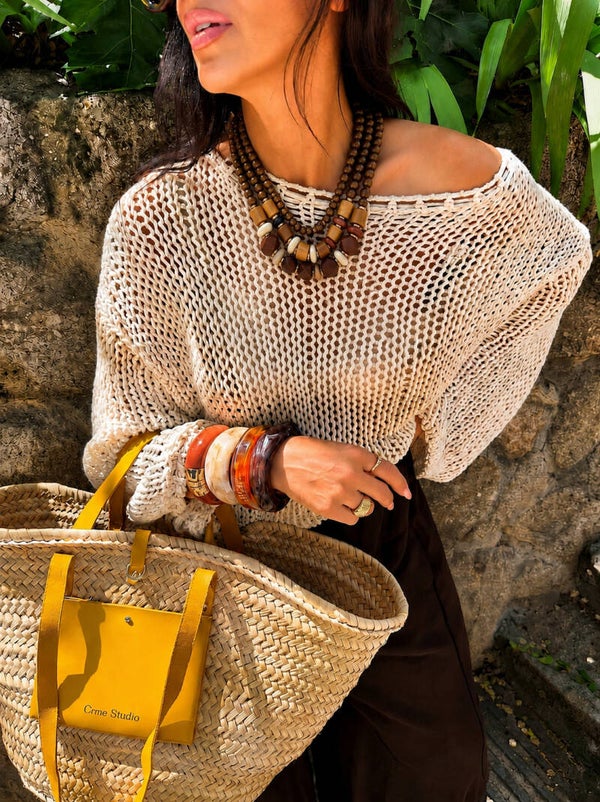 Collar triple piedra barrica