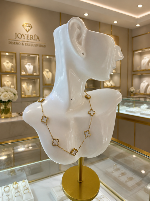 Collar van cleef blanco