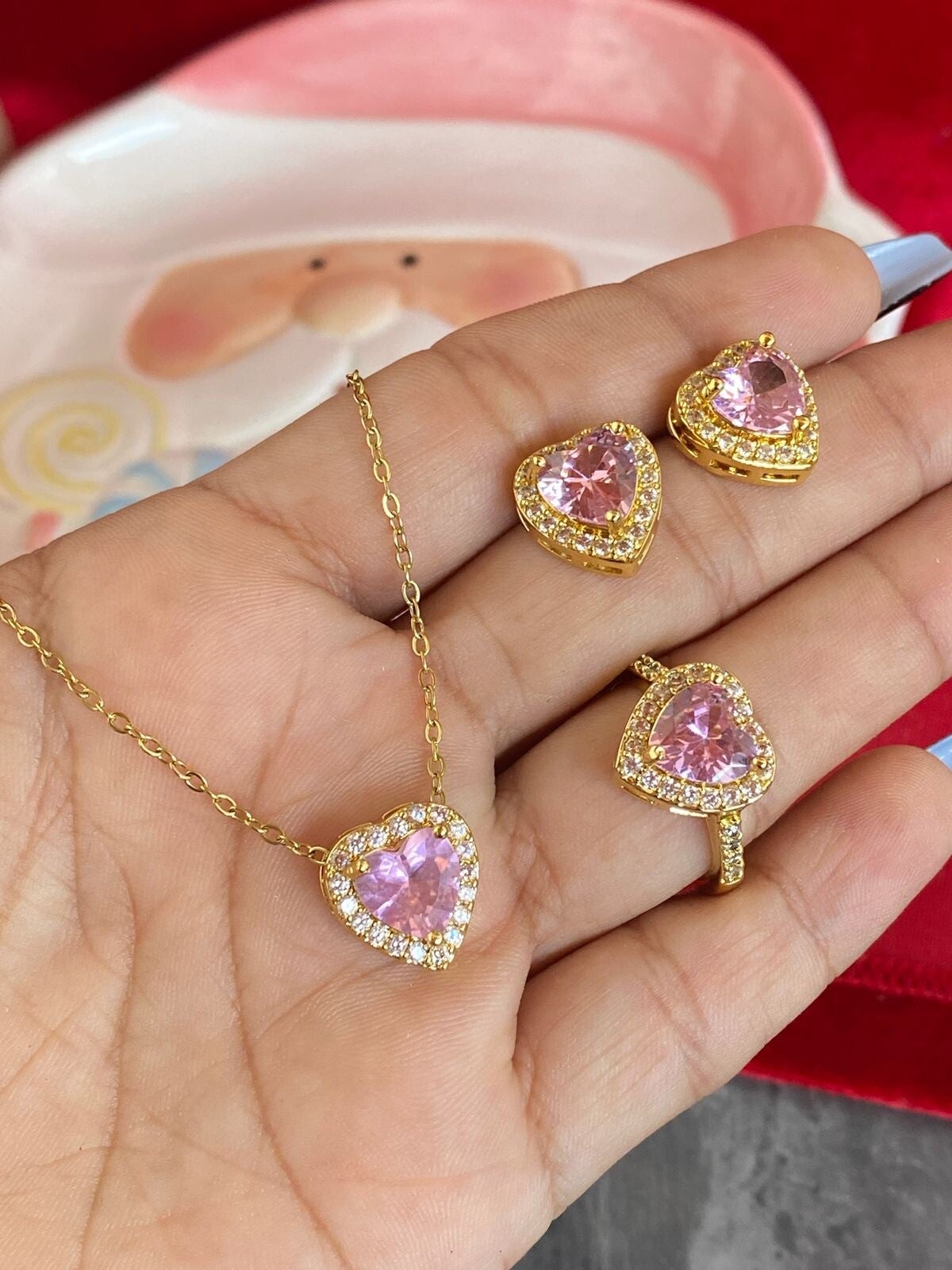 Set Reyna dorado rosa