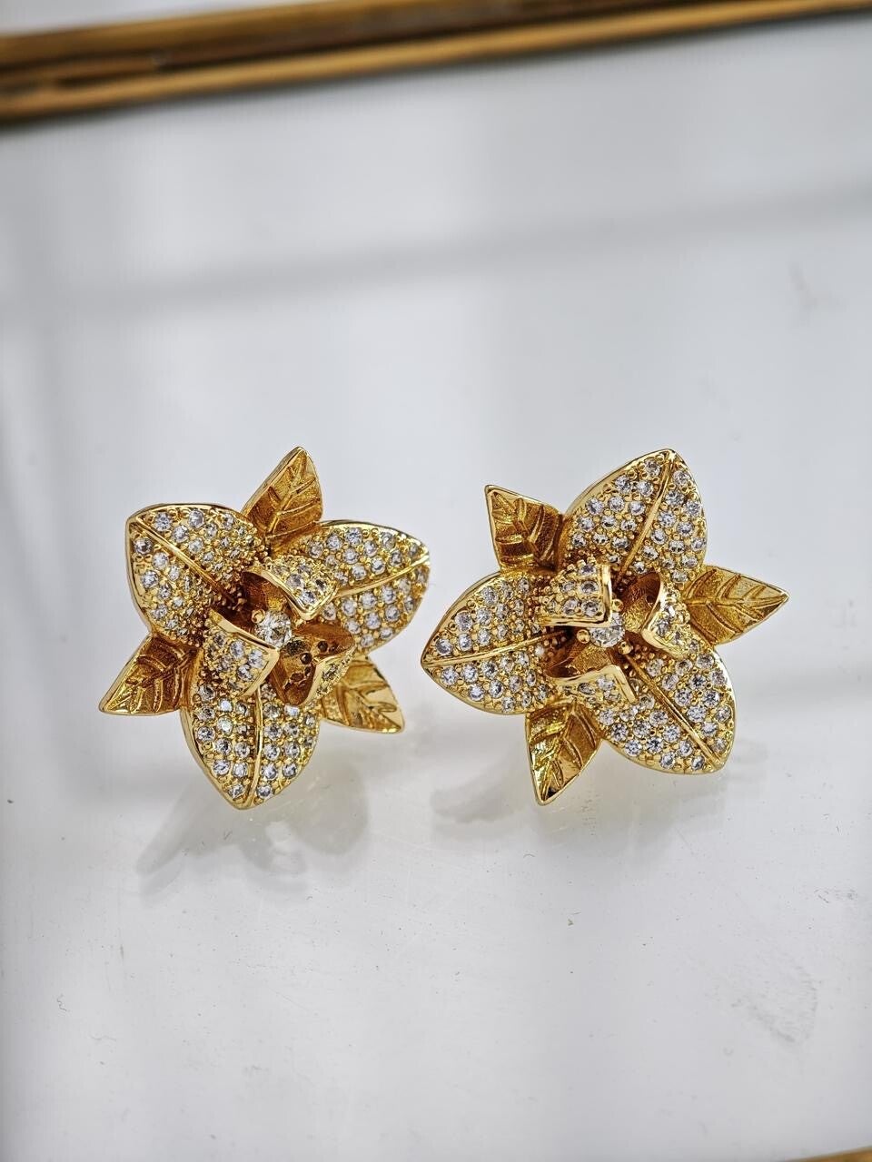 Arete maxi flor cristal