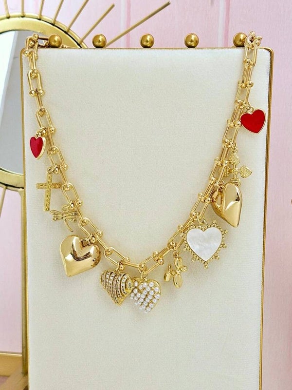 Collar Lucila rojo