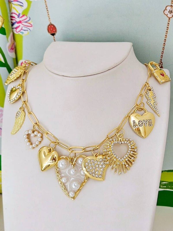 Collar dijes corazón
