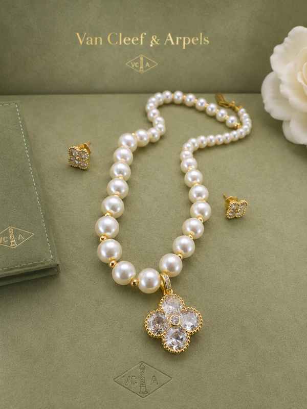Set van cleef perlas