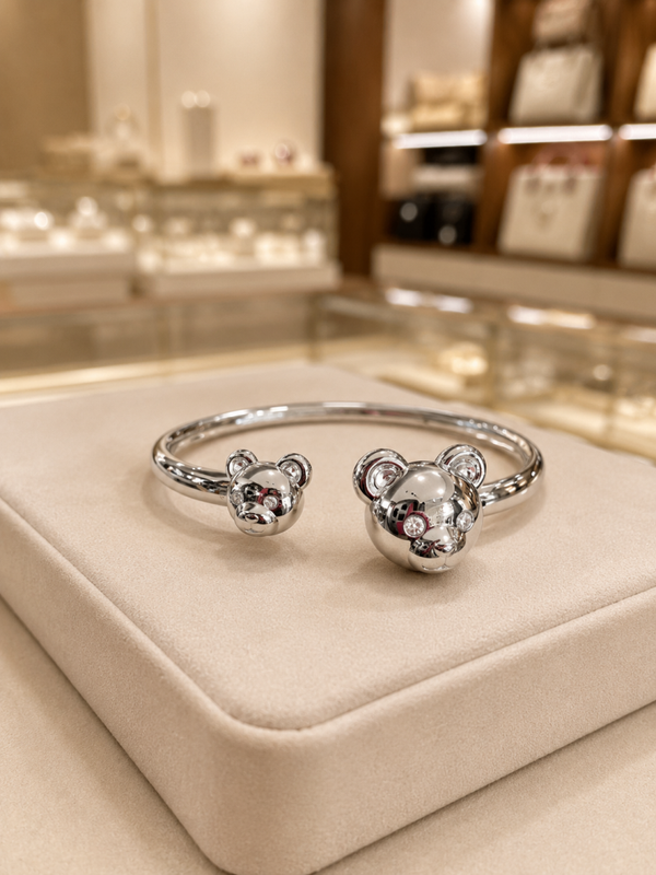 Brazalete oso plata