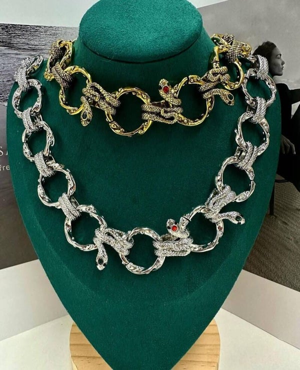 Collar aros serpiente