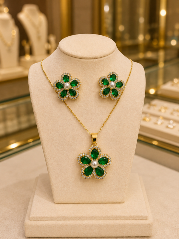Set flor verde