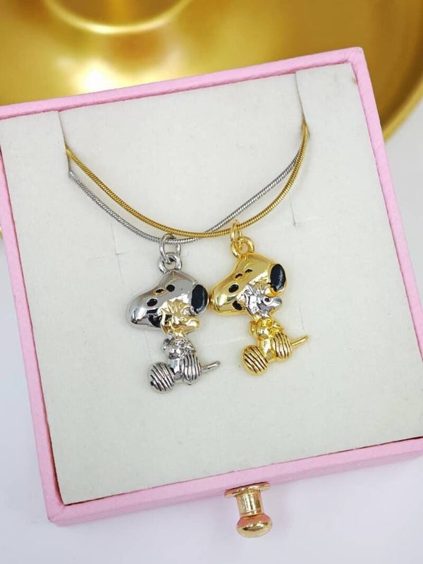 Collar snoopy 2 (eligue el color plata o dorado )