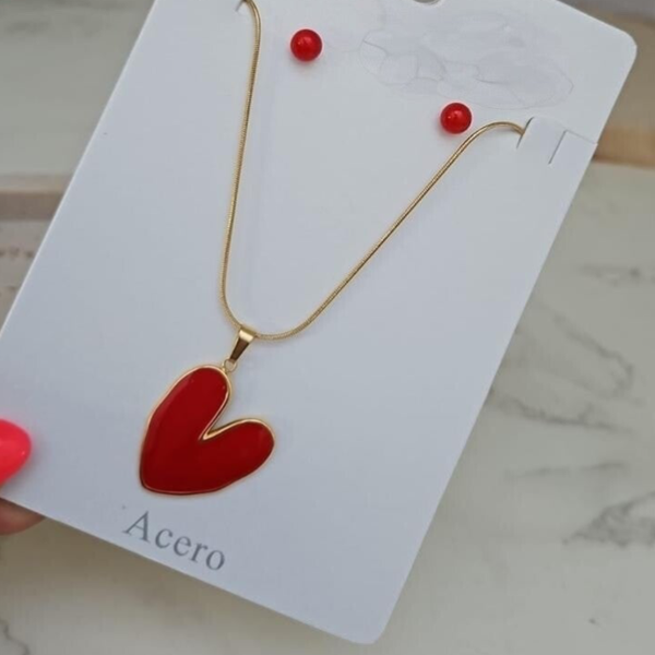 Set rojo corazon
