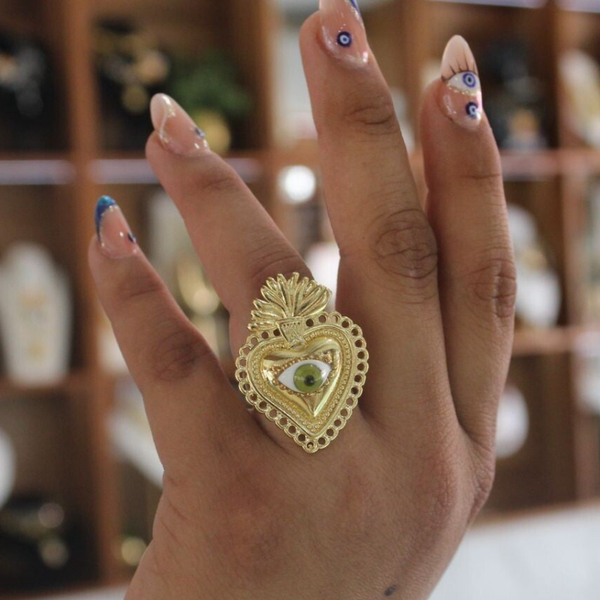 ANILLO SAGRADO OJO REAL VERDE