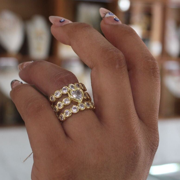 ANILLO CORAZONES TRIPLE