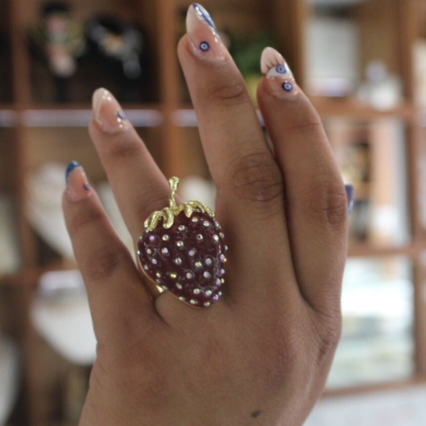 ANILLO FRESA BRILLANTE