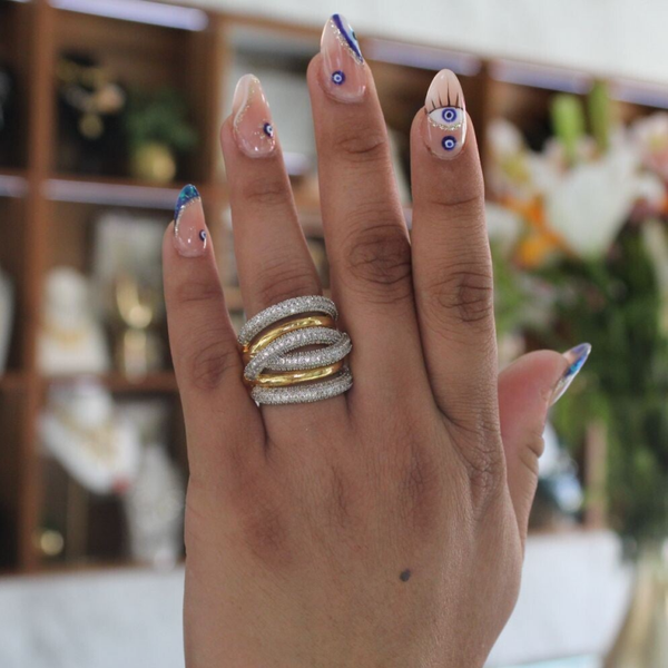 ANILLO TRENZA DORADA