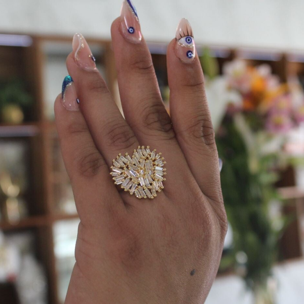 ANILLO CORAZON CRISTAL