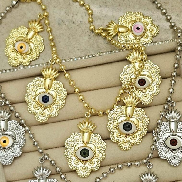 Collar ojo real dorado