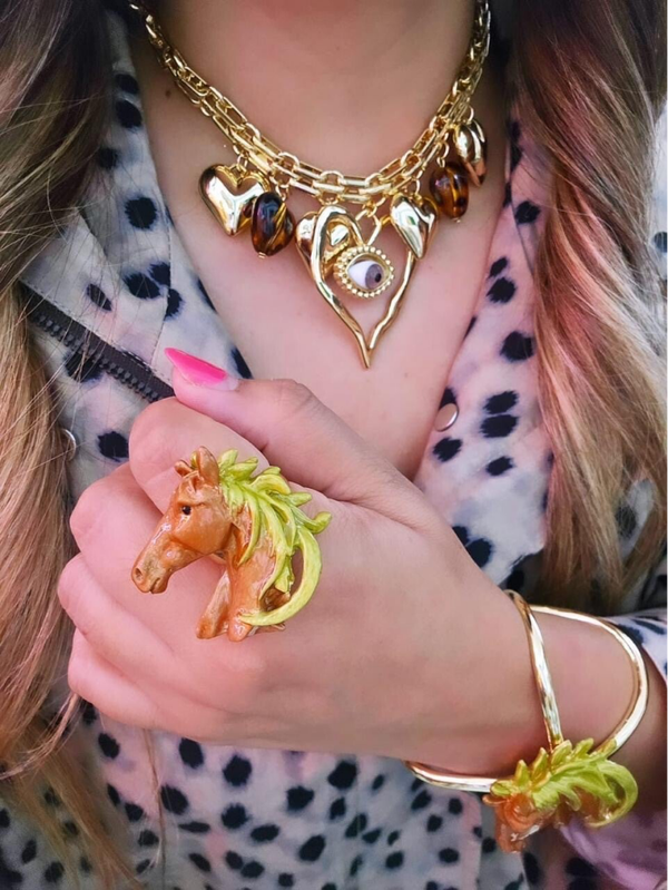 Collar ojo corazon derretido