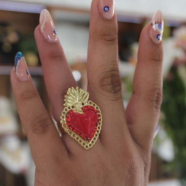 ANILLO CORAZON VINIL