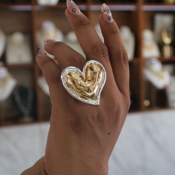 ANILLO CORAZON  BITONO