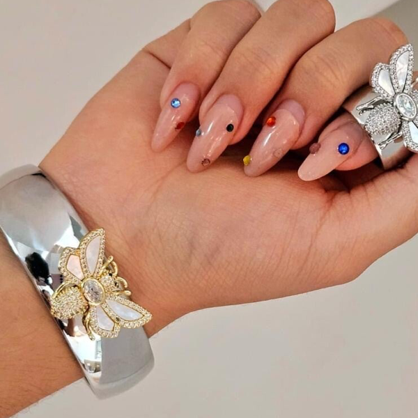 Brazalete Plata abeja Reyna
