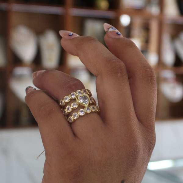 ANILLO TRIPLE CORAZON