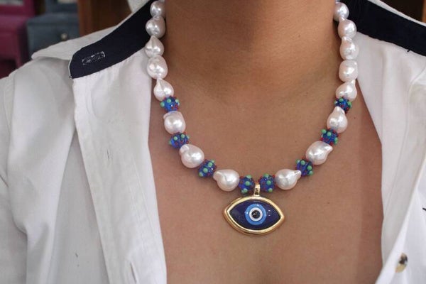 COLLAR OJO TURCO AZUL