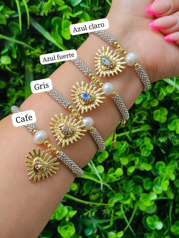PULSERA ELASTICA OJO TURCO REAL