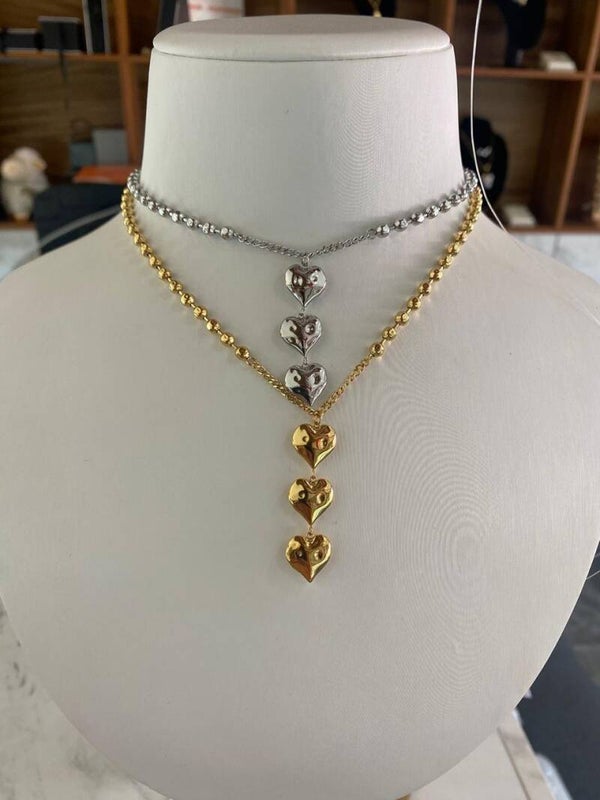 COLLAR CORAZON TRIPLE