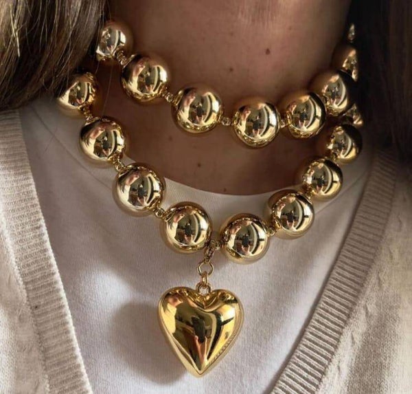 COLLA DOBLE PERLA CORAZON