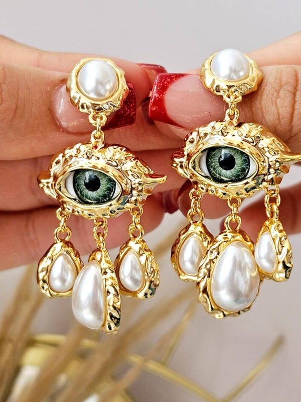 ARETE OJO TURCO PERLA