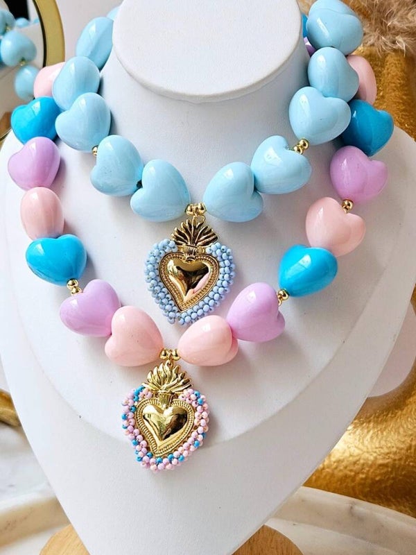 COLLAR MILAGROS PASTEL