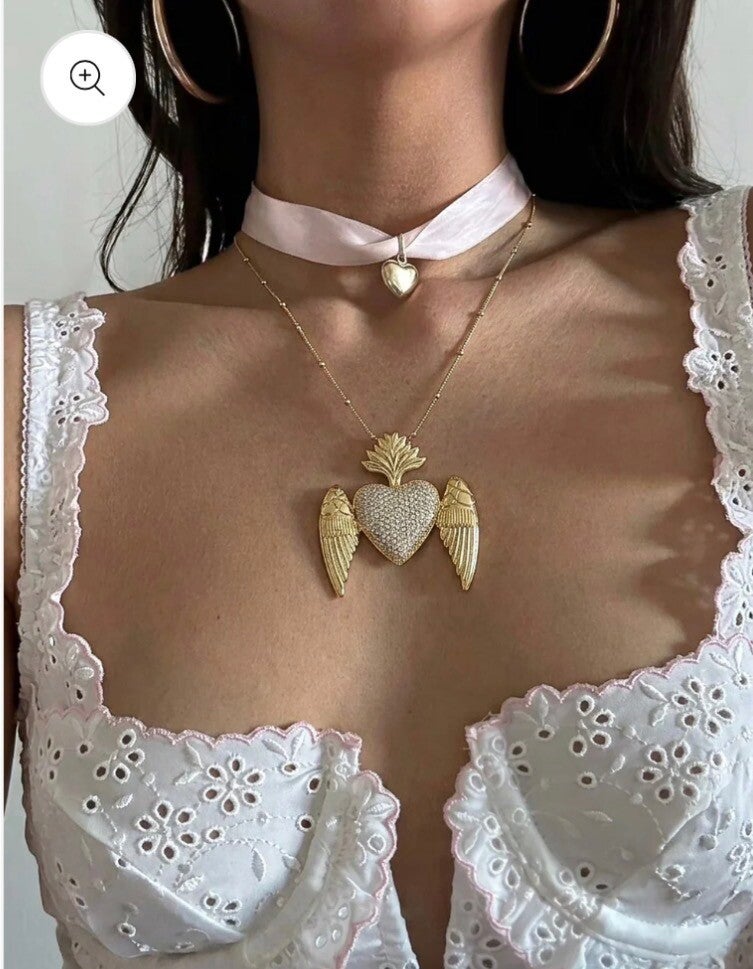 Collar corazon angel