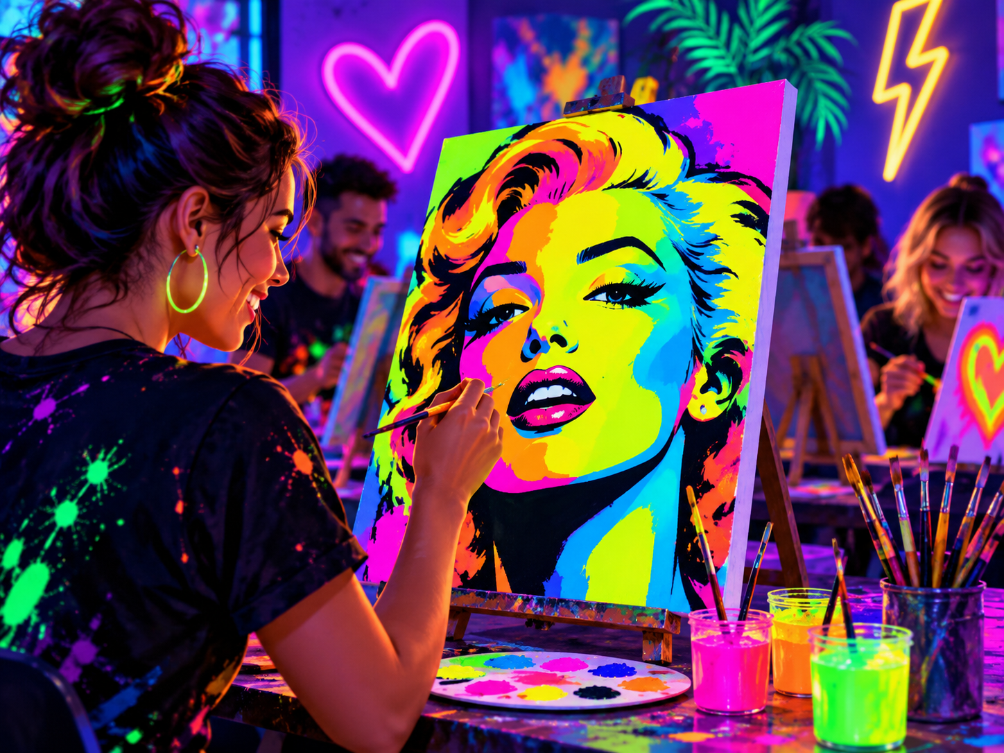 Neon Pop-Art en Dikke Dames & Dikke Heren als creatief vriendinnenuitje bij THILS in Lichtenvoorde