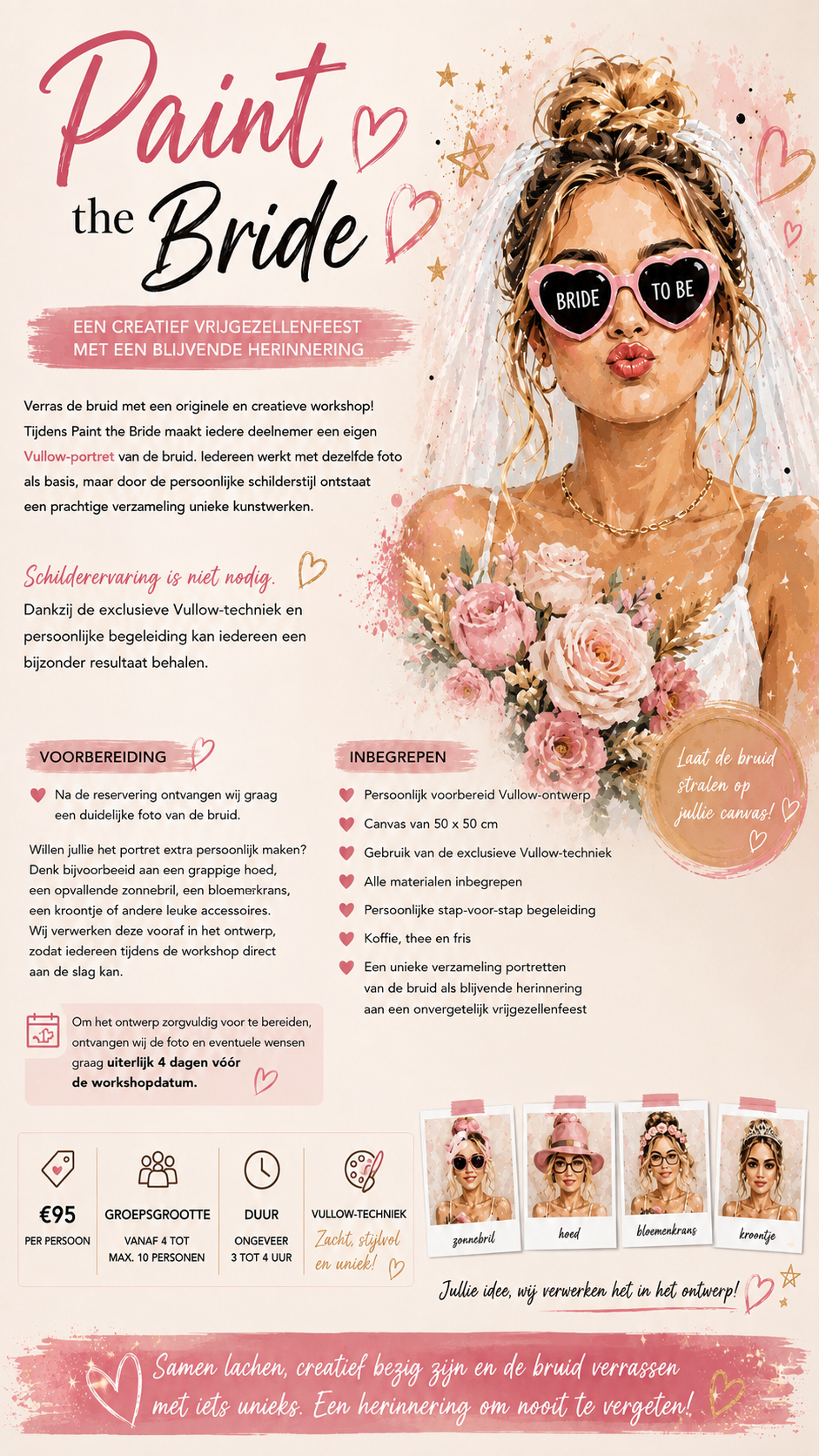 Paint the Bride-schilderworkshop voor een creatief vrijgezellenfeest bij THILS in Lichtenvoorde