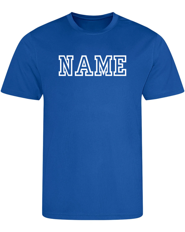 Sports Day Just Cool T Shirt - Royal Blue - Personalised Font 2