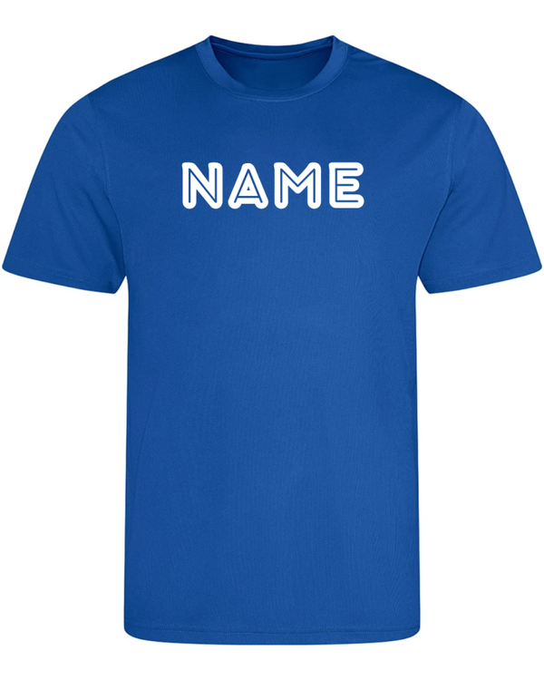 Sports Day Just Cool T Shirt - Royal Blue - Personalised Font 4