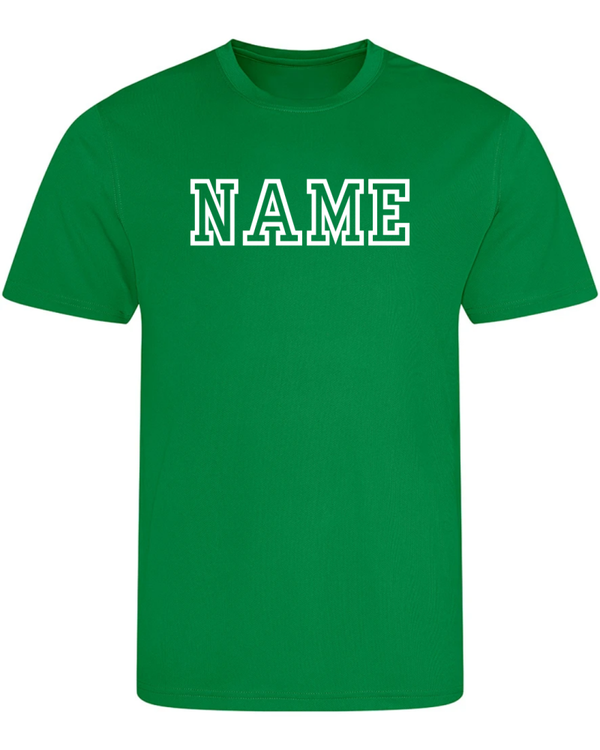 Sports Day Just Cool T Shirt - Kelly Green - Personalised Font 2