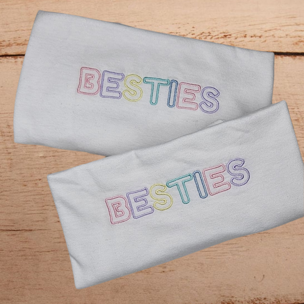 Besties - Child Embroidered Sweater or Hoodie