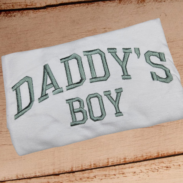 Daddy's Boy - Child Embroidered T Shirt