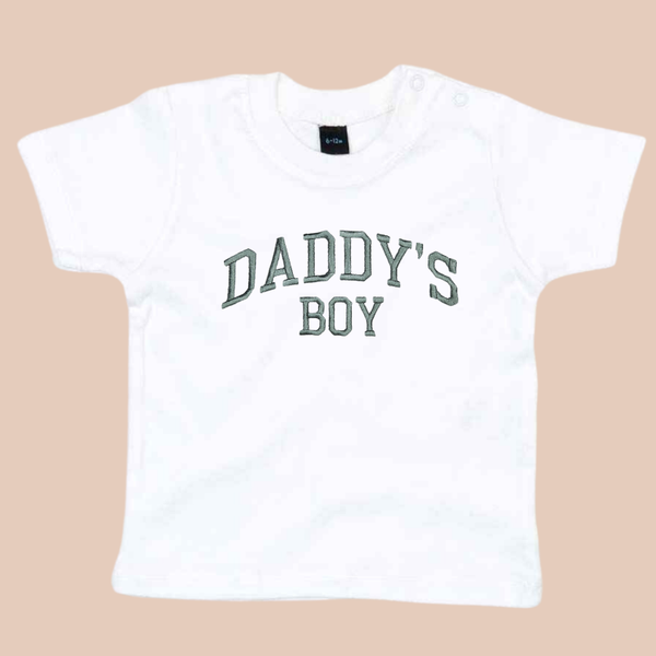 Daddy's Boy - Infant Embroidered T Shirt, Vest or Romper